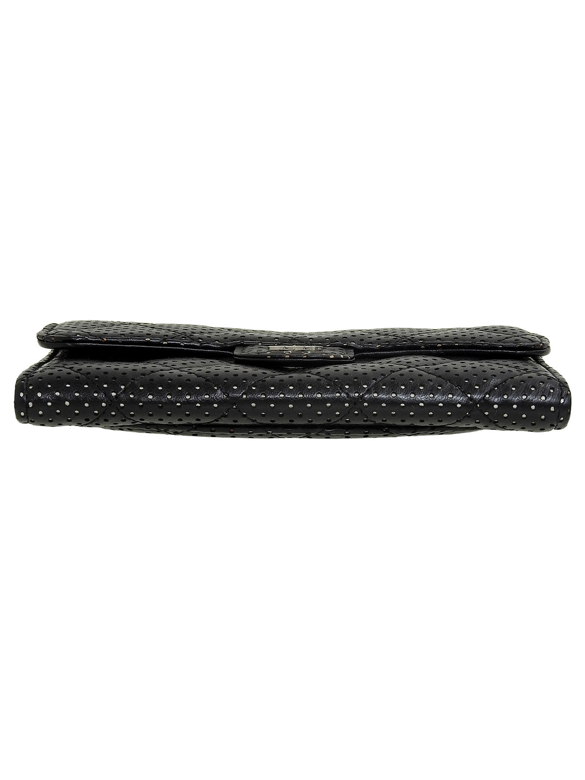 2007 Punched Leather CC Mark Plate Wallet Black