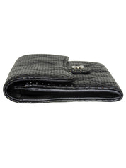 2007 Punched Leather CC Mark Plate Wallet Black