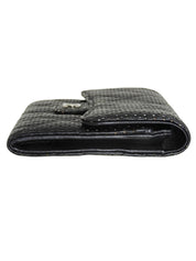 2007 Punched Leather CC Mark Plate Wallet Black
