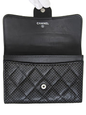 2007 Punched Leather CC Mark Plate Wallet Black