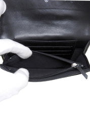 2007 Punched Leather CC Mark Plate Wallet Black