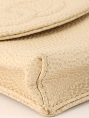 约2000年 Caviar Skin CC Mark Stitch 烟盒,象牙色