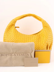 Yellow Intrecciato Hobo Bag