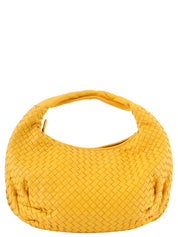Yellow Intrecciato Hobo Bag