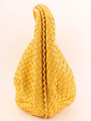 Yellow Intrecciato Hobo Bag