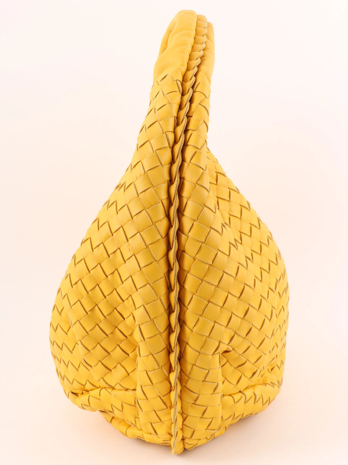 Yellow Intrecciato Hobo Bag