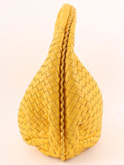 Yellow Intrecciato Hobo Bag