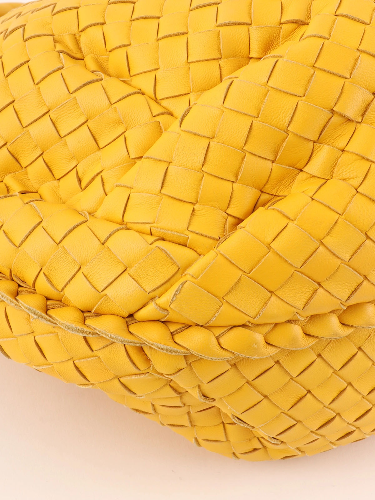 Yellow Intrecciato Hobo Bag