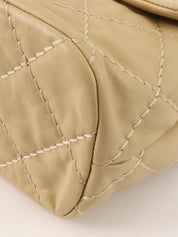 2014 Wild Stitch CC Turnlock Chain Bag, Beige
