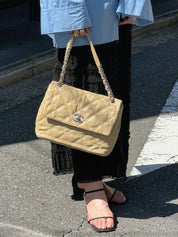 2014 Wild Stitch CC Turnlock Chain Bag, Beige
