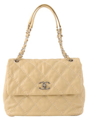2014 Wild Stitch CC Turnlock Chain Bag, Beige