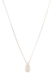 18K 钻石银泪滴项链