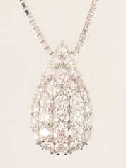 18K 钻石银泪滴项链