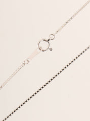 18K 钻石银泪滴项链