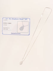 18K 钻石银泪滴项链