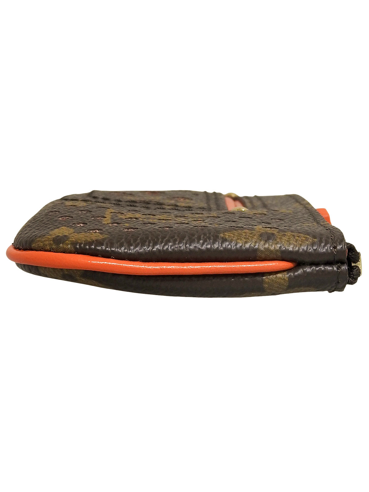 2008 Canvas Monogram Perfo Pochette Cle Brown/Orange