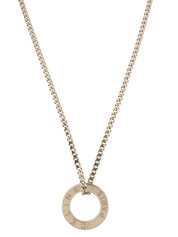 Circle Logo Long Necklace in Silver