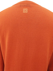 橙色徽标刺绣开衫