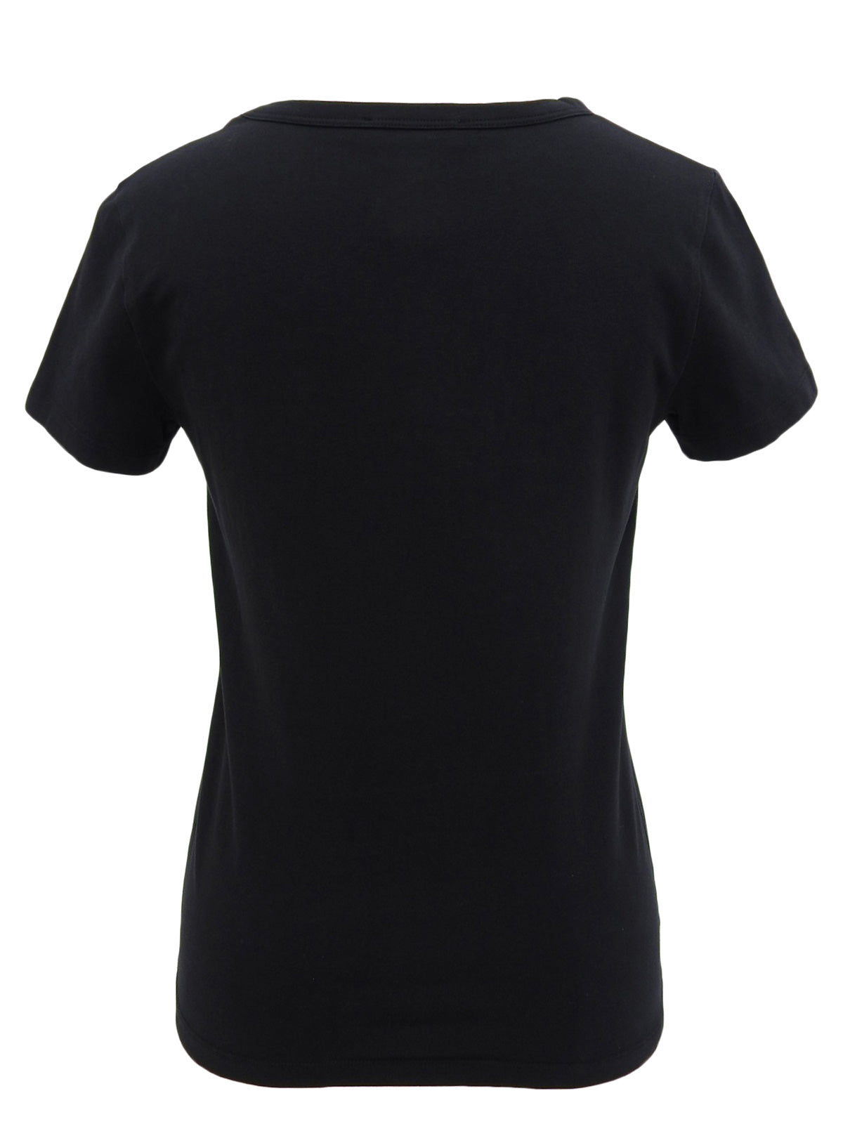 Rhinestone Macadam Logo Half Sleeve Top in Black
