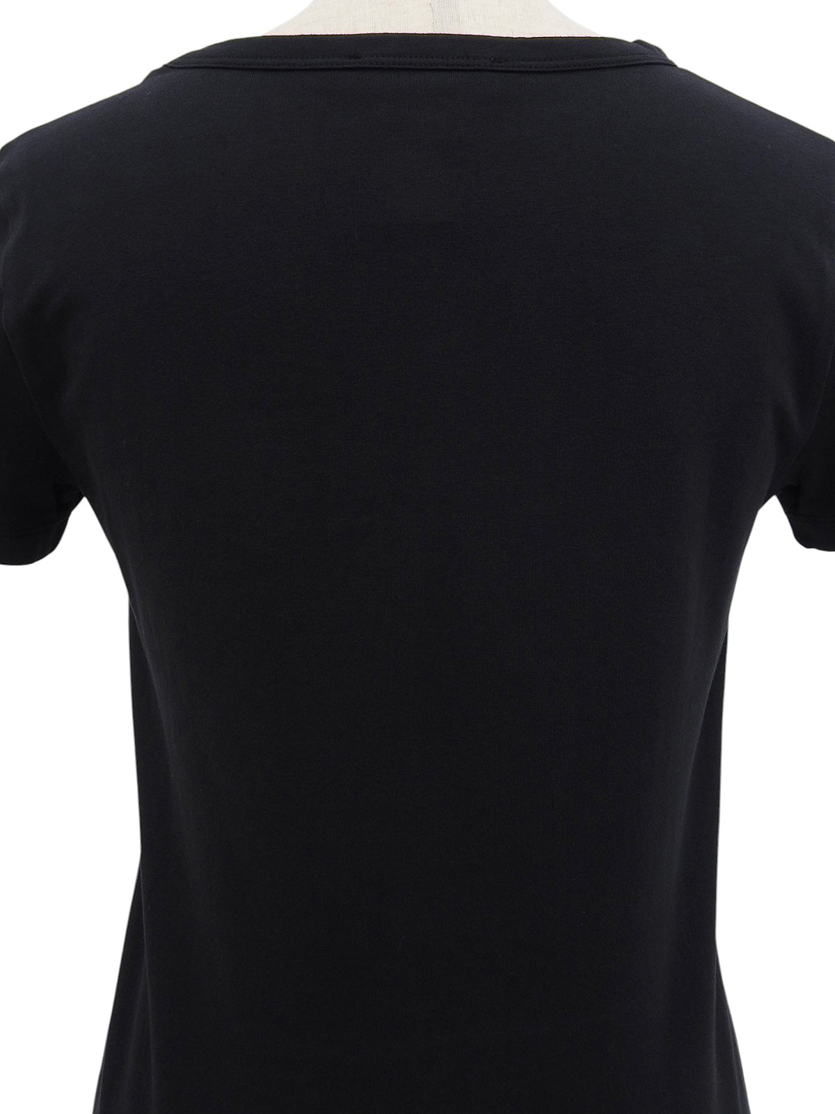 Rhinestone Macadam Logo Half Sleeve Top in Black