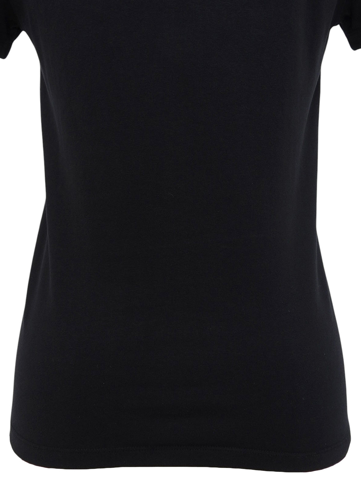 Rhinestone Macadam Logo Half Sleeve Top in Black