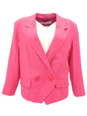 Pink square button jacket