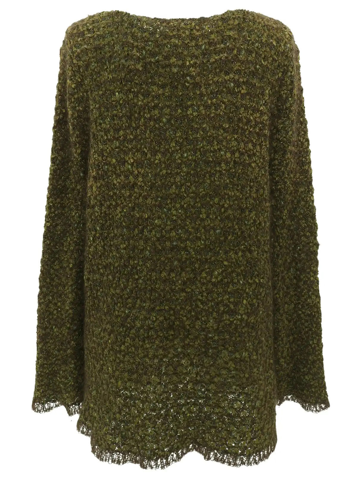1998 Tweed CC Mark 纽扣开衫 绿/棕