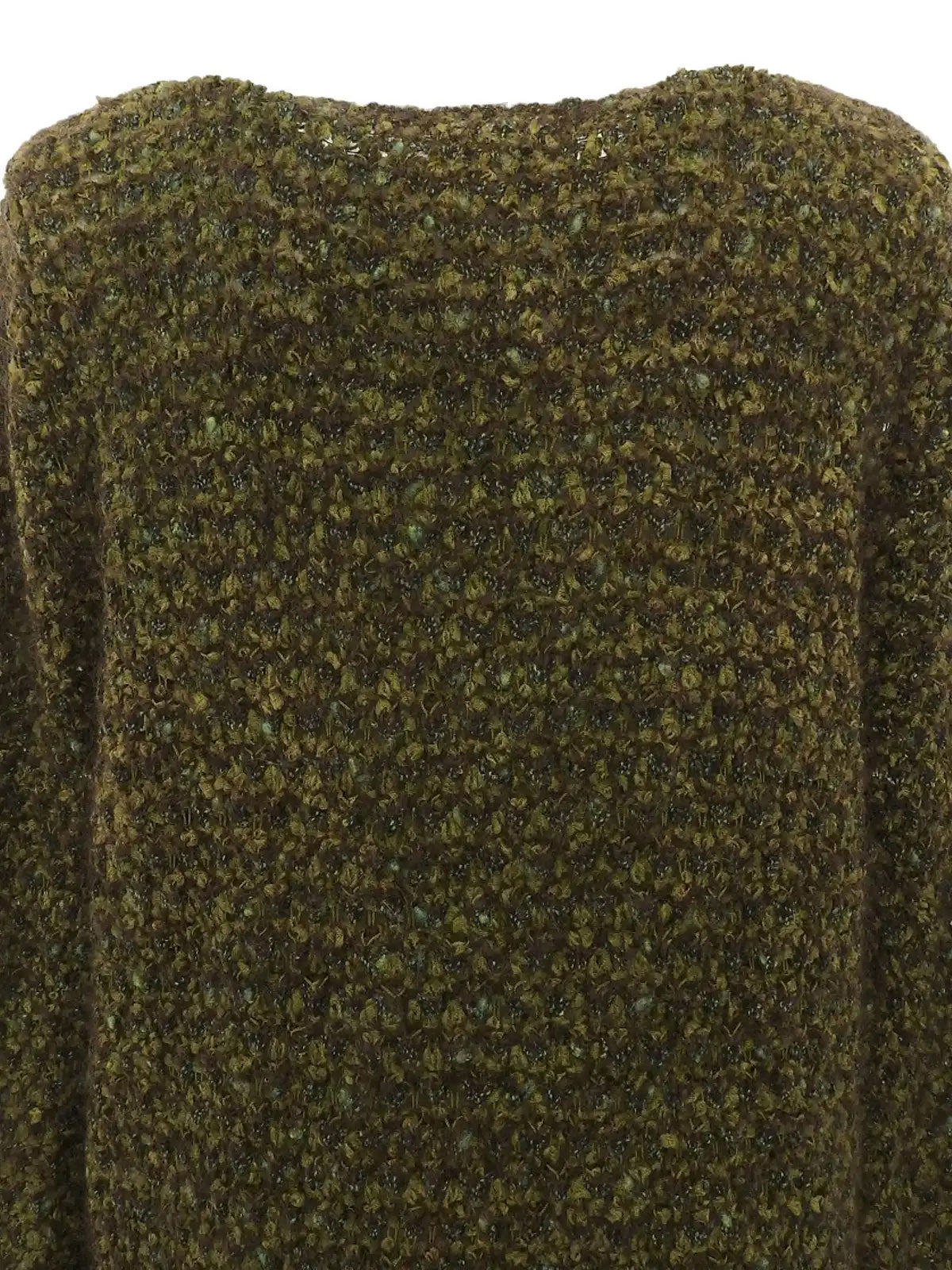 1998 Tweed CC Mark 纽扣开衫 绿/棕