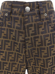 FF Zucca Pattern Pants Brown