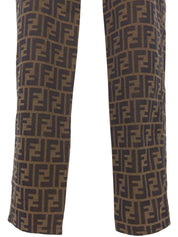 FF Zucca Pattern Pants Brown