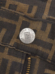 FF Zucca Pattern Pants Brown