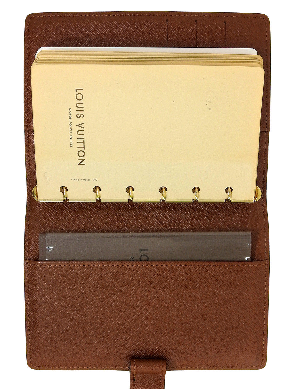2002 Canvas Monogram Agenda Brown