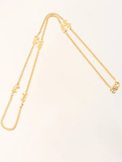 Horse Carriage Plate Necklace Gold