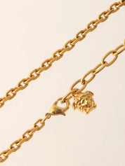 Logo Plate Necklace Gold