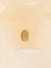 2002 Camellia Mini CC Mark 戒指 透明/象牙色