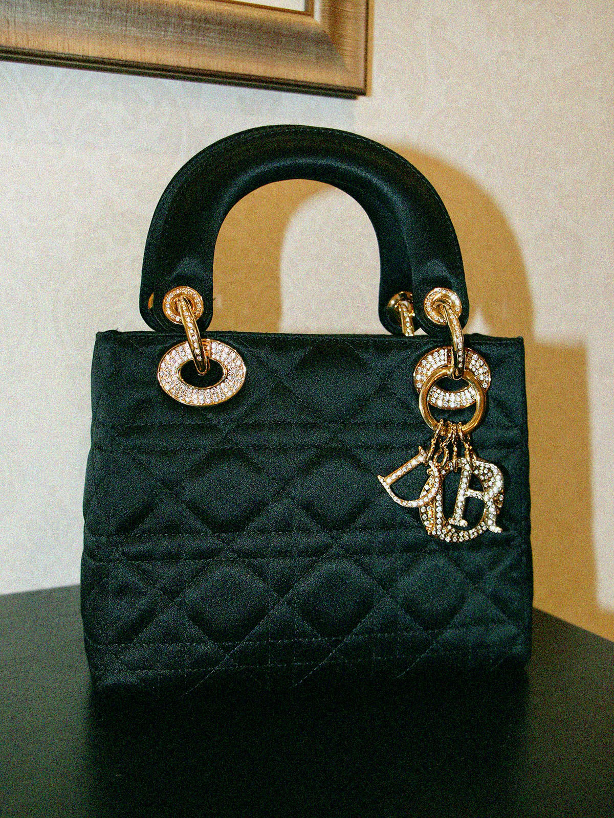 Lady Dior 缎面迷你黑色款