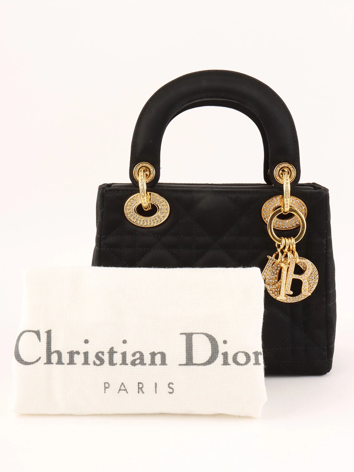 Lady Dior 缎面迷你黑色款