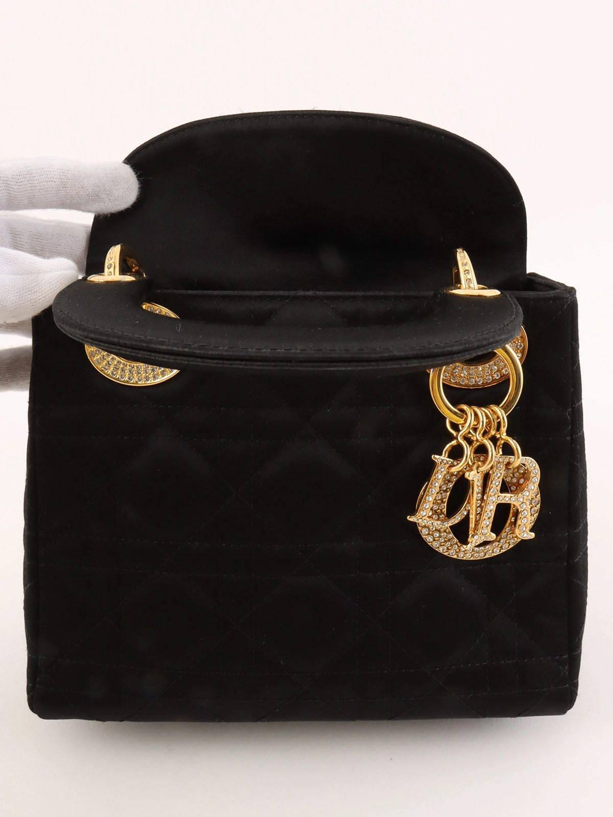 Lady Dior 缎面迷你黑色款