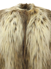 Faux fur jacket in beige/brown
