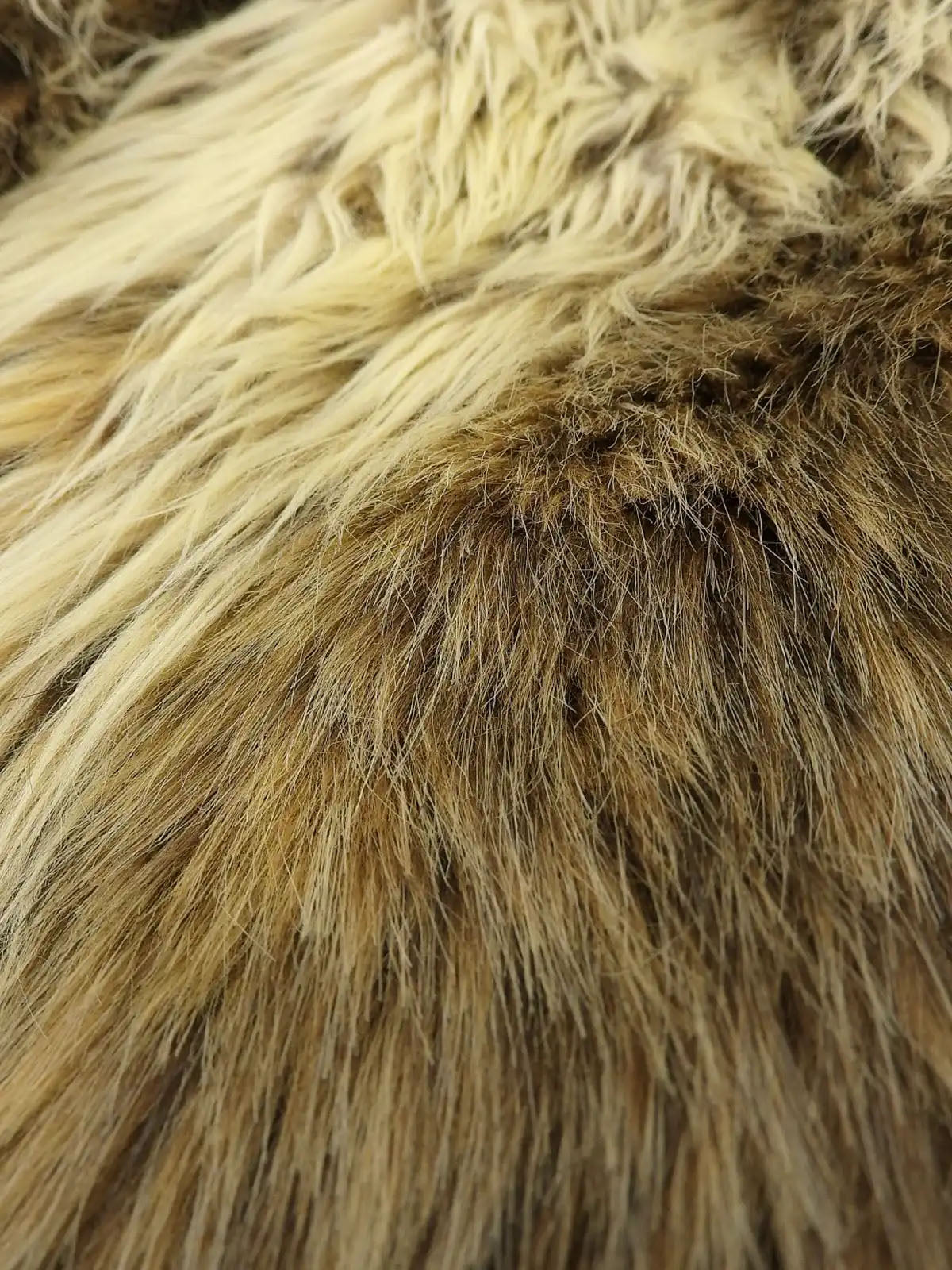 Faux fur jacket in beige/brown
