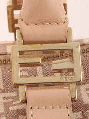 FF Zucchino Pattern Handbag in Pink Beige