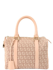 FF Zucchino Pattern Handbag in Pink Beige