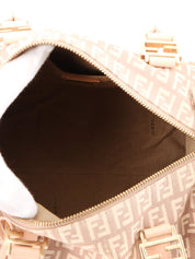 FF Zucchino Pattern Handbag in Pink Beige