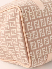 FF Zucchino Pattern Handbag in Pink Beige