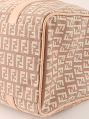 FF Zucchino Pattern Handbag in Pink Beige