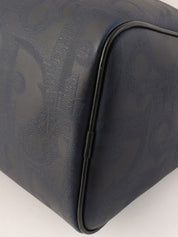 Trotter Pattern Logo Plate Boston Bag Navy