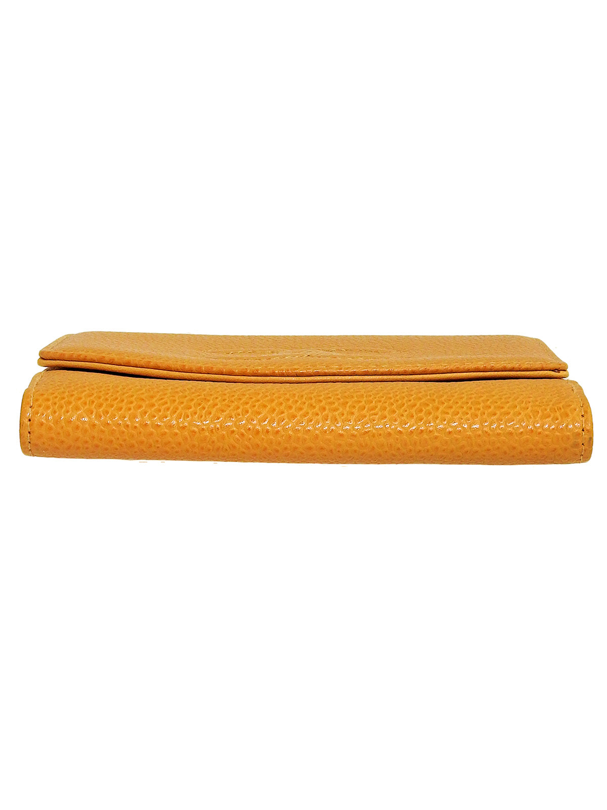 2000 Caviar Skin CC Mark Stitch Wallet in Mustard