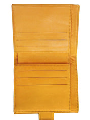 2000 Caviar Skin CC Mark Stitch Wallet in Mustard
