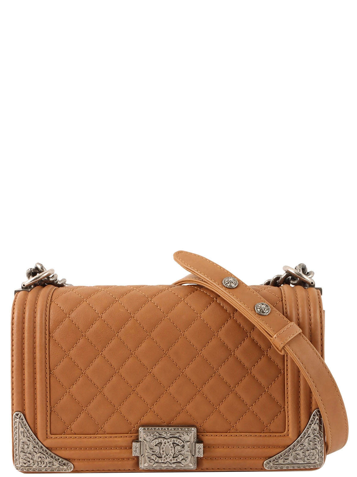 2014 Boy Chanel Chain Shoulder Bag Brown
