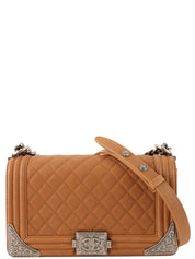 2014 Boy Chanel Chain Shoulder Bag Brown